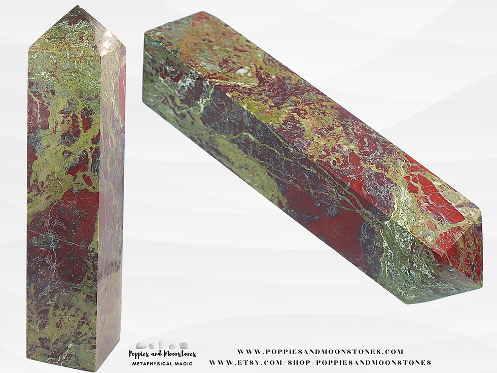 Thumbnail: Massive Dragon Blood Jasper Crystal Tower Reiki Infused Dragonstone 3 pounds