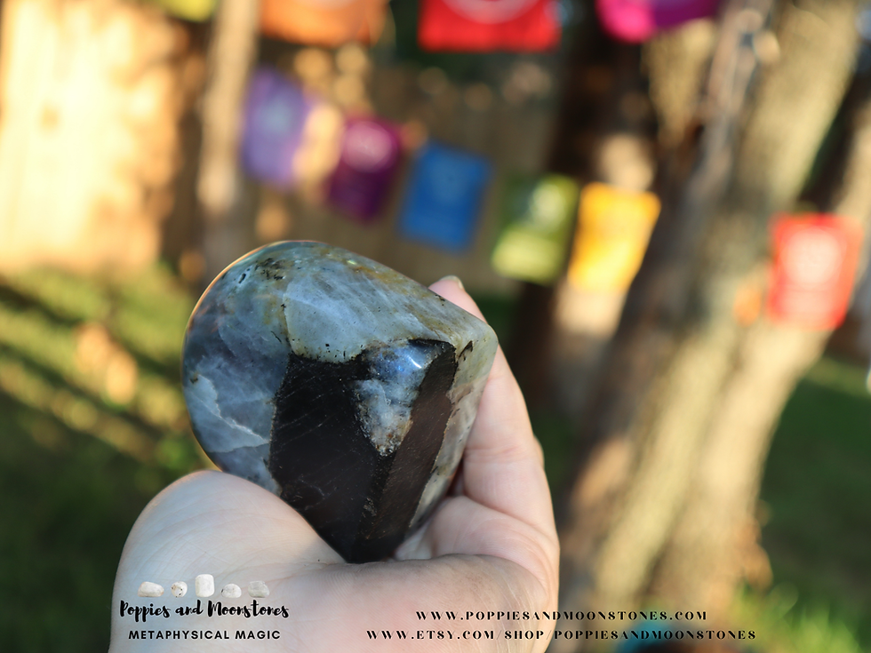Thumbnail: Rare Purple Labradorite Flashy Freeform Boulder Crystal- Reiki Infused