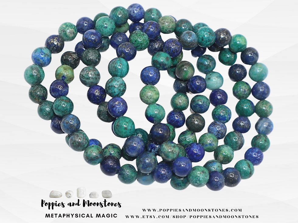 Thumbnail: Azurite in Malachite Crystal Power Bracelet Reiki Infused- Supercharged