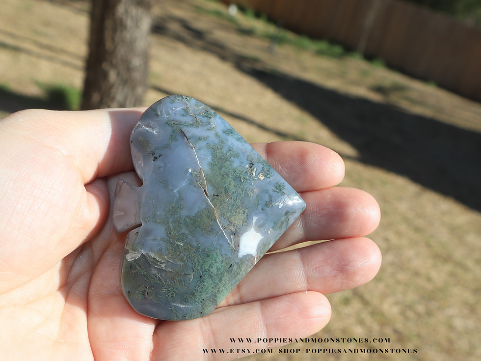 Thumbnail: Moss Agate Crystal Spade for Reiki Healing and Chakra Balance- Reiki Infused