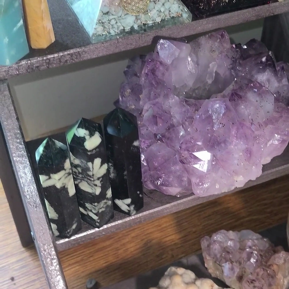 Thumbnail: Supercharged Chrysanthemum Crystal Six Sided Tower Wands