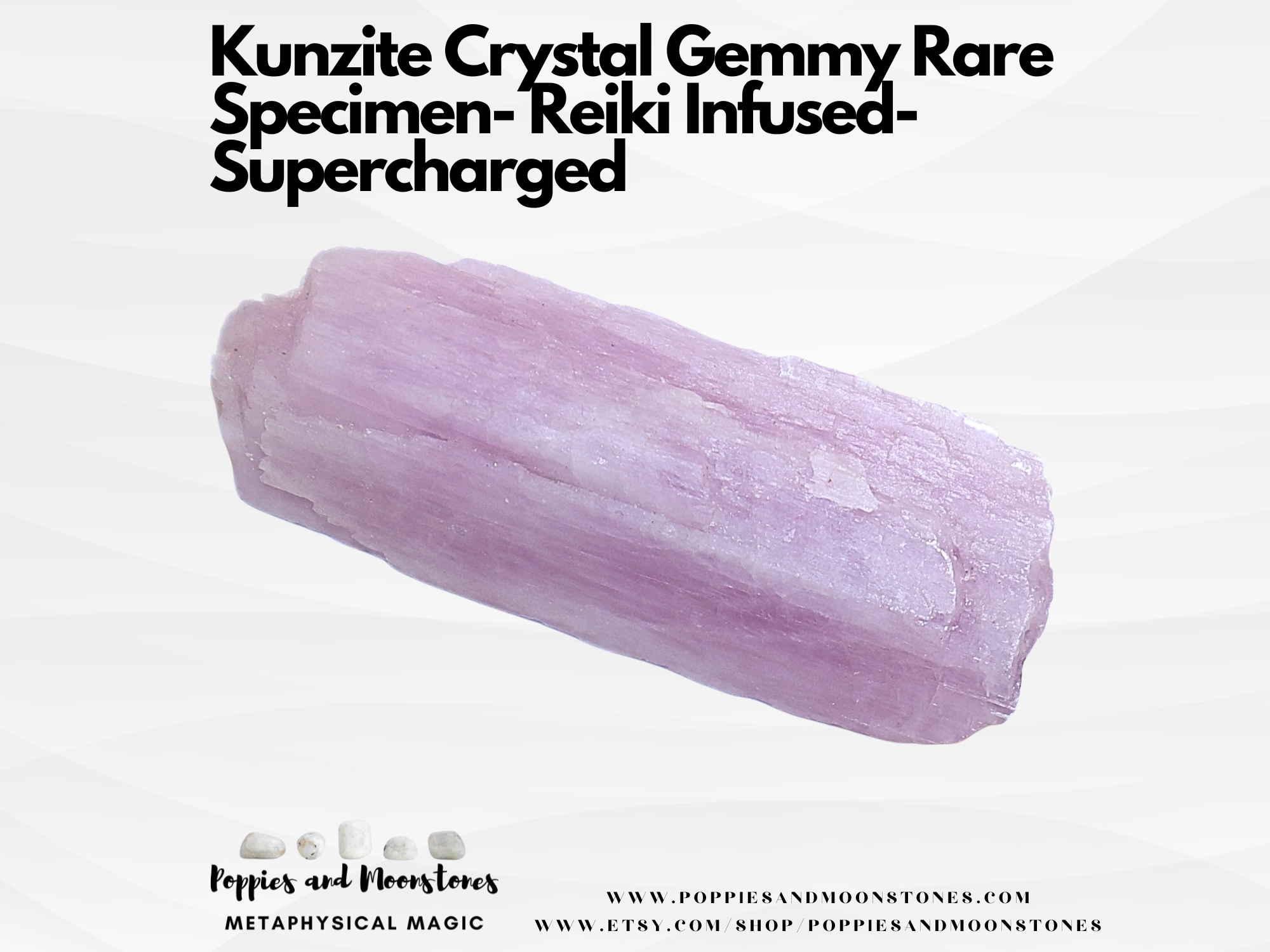 Kunzite Crystal Gemmy Rare Specimen- Reiki Infused- Supercharged