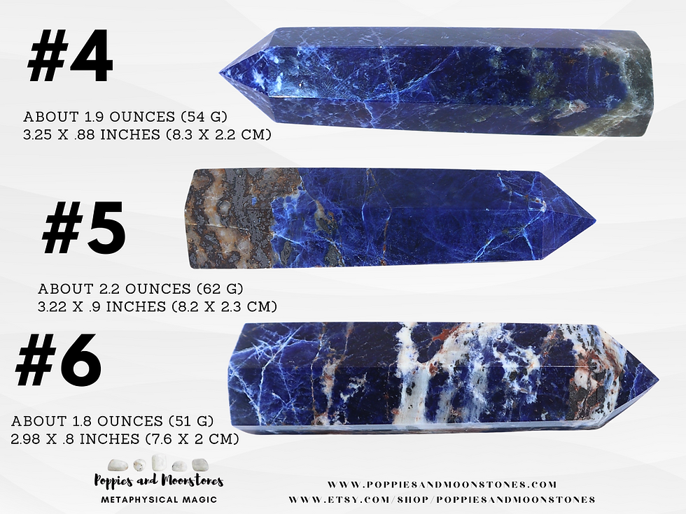Thumbnail: Sodalite Crystal Tower Obelisk- You Pick- Reiki Infused