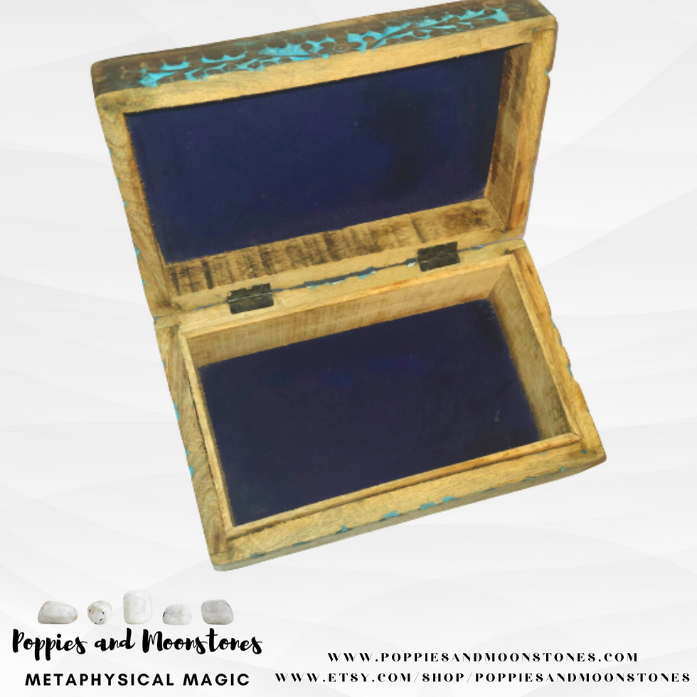 Thumbnail: Hand-Carved Wooden Box with OM Symbol