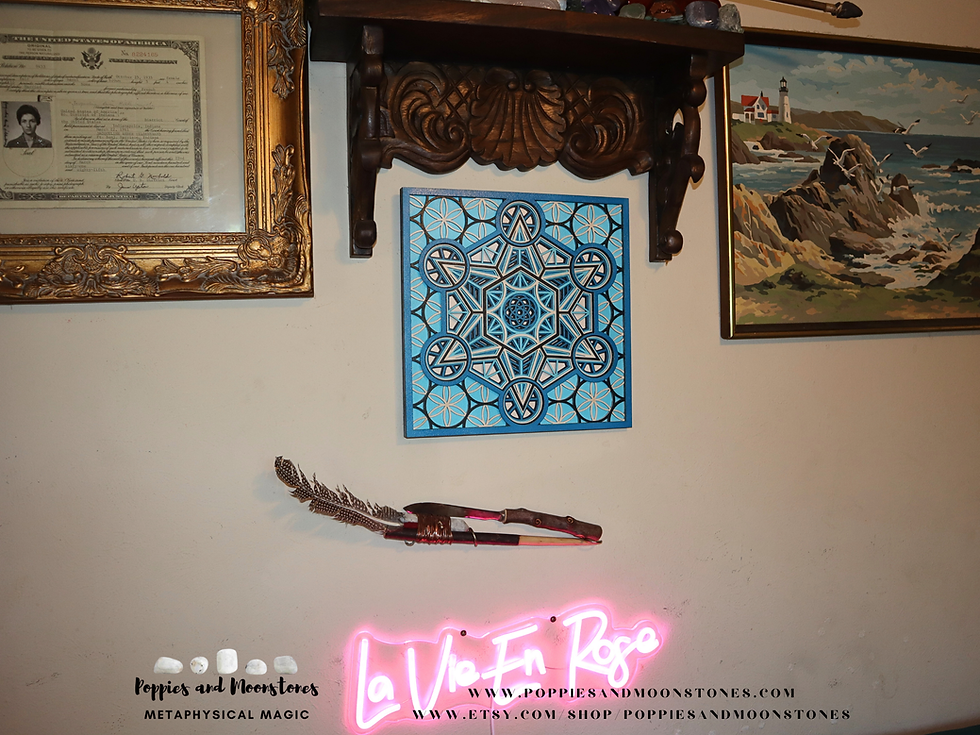 Thumbnail: Metatron’s Cube Sacred Geometry Large Wooden Wall Hanging Reiki Infused
