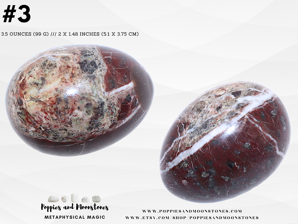 Thumbnail: Red Zebra Stone Crystal Egg- Shamanic Power and Grounding- Supercharged- Reiki