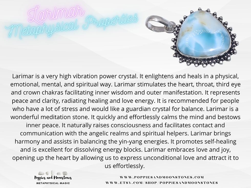 Thumbnail: Larimar Crystal Sterling Silver Pendant Necklace- Reiki Infused- Supercharged