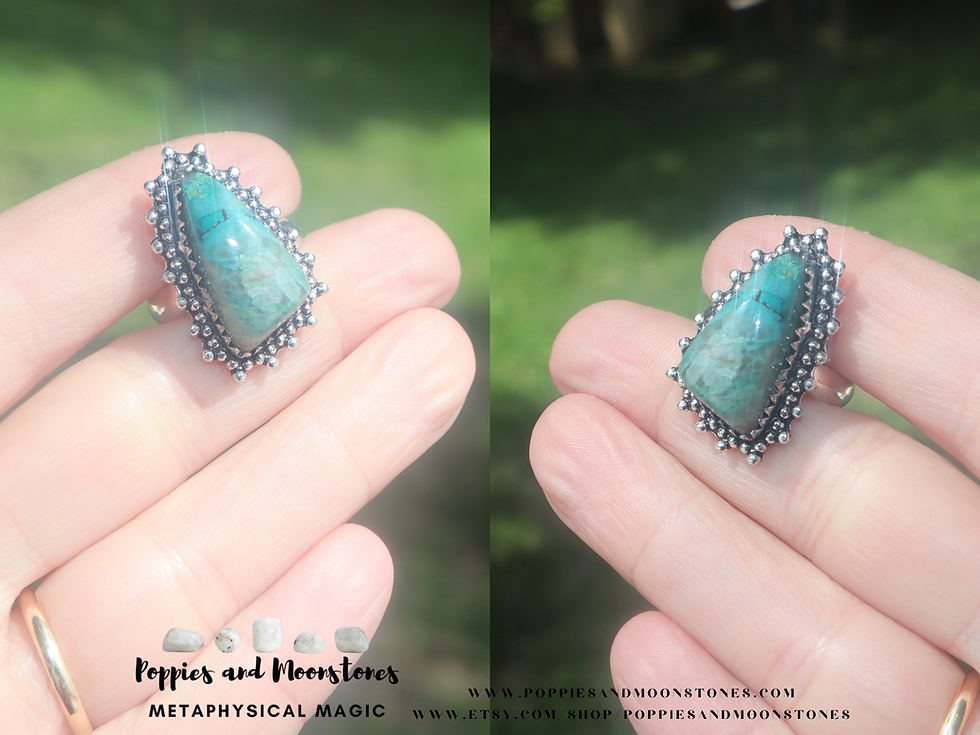 Thumbnail: Quantum Quattro Crystal Sterling Silver Ring Size 7- Reiki Infused- Supercharged