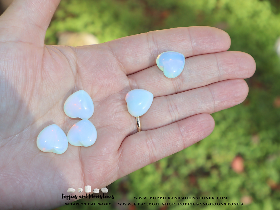 Thumbnail: Lapis Lazuli or Opalite Mini Hearts- You Choose Reiki Infused