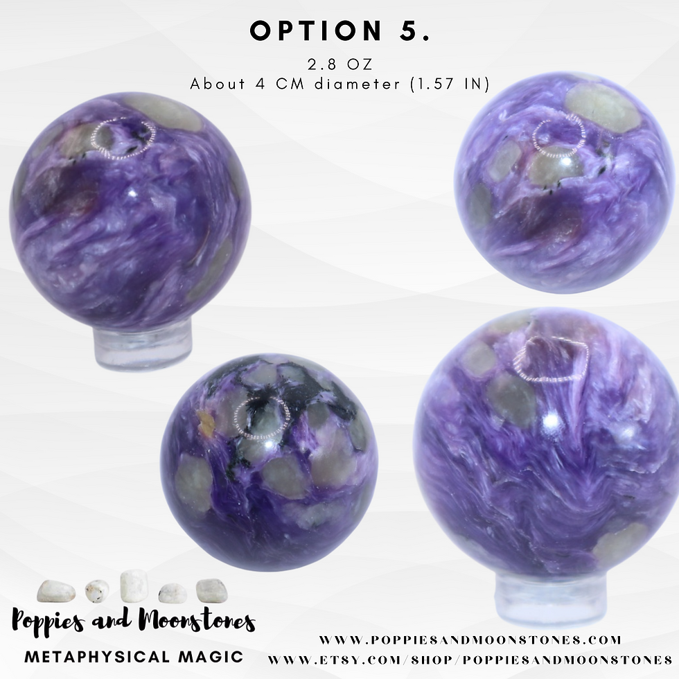 Thumbnail: Supercharged Rare Charoite Gemmy Crystal Sphere Reiki Infused- You Pick!