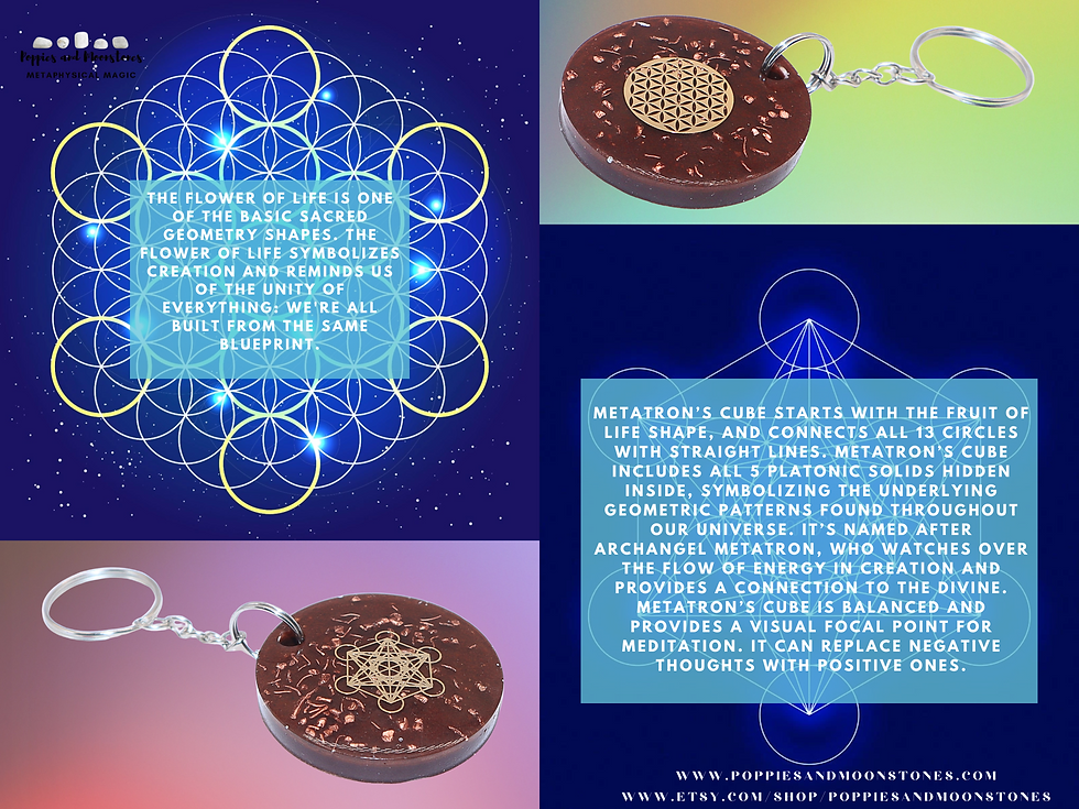 Thumbnail: Sedona Red Earth and Copper Sacred Geometry Shamanic Protection Orgone Keychain