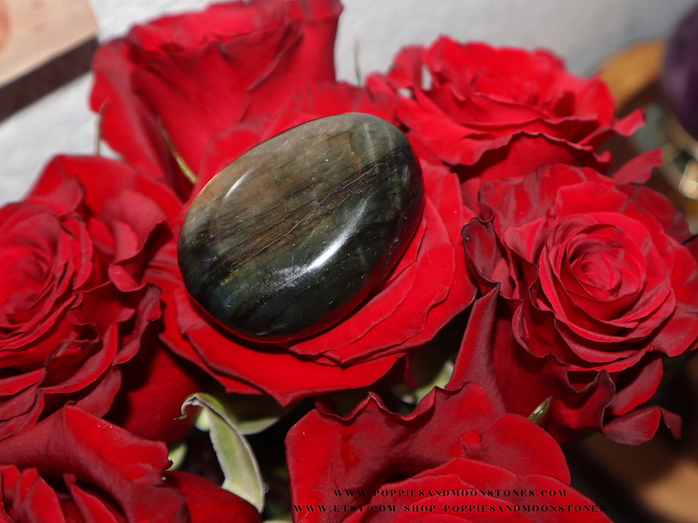 Thumbnail: Fire Labradorite Flashy Rare Freeform Boulder Crystal Reiki Infused Supercharged