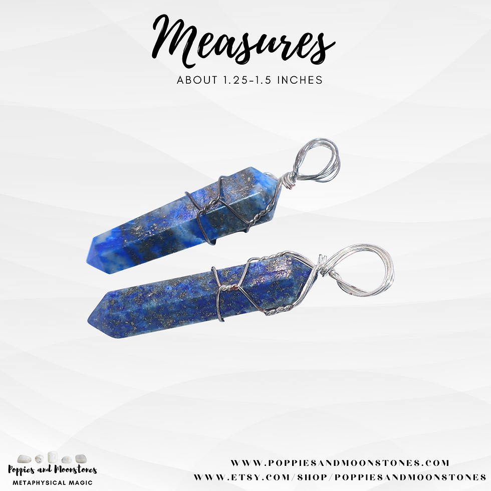 Thumbnail: Supercharged Lapis Lazuli Power Crystal Pendant Reiki Infused