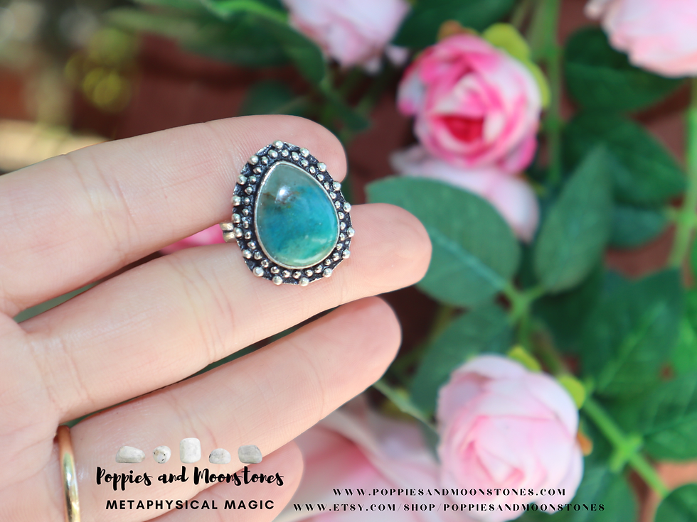 Thumbnail: Quantum Quattro Crystal Ornate Sterling Silver Ring Size 7.5- Reiki Infused