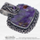 Thumbnail: Charoite and Amethyst Crystal Silver Pendant Necklace- Reiki Infused Supercharge