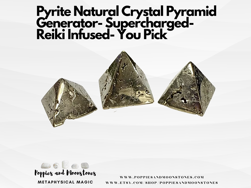 Pyrite Natural Crystal Pyramid Generator- Supercharged- Reiki Infused- You Pick