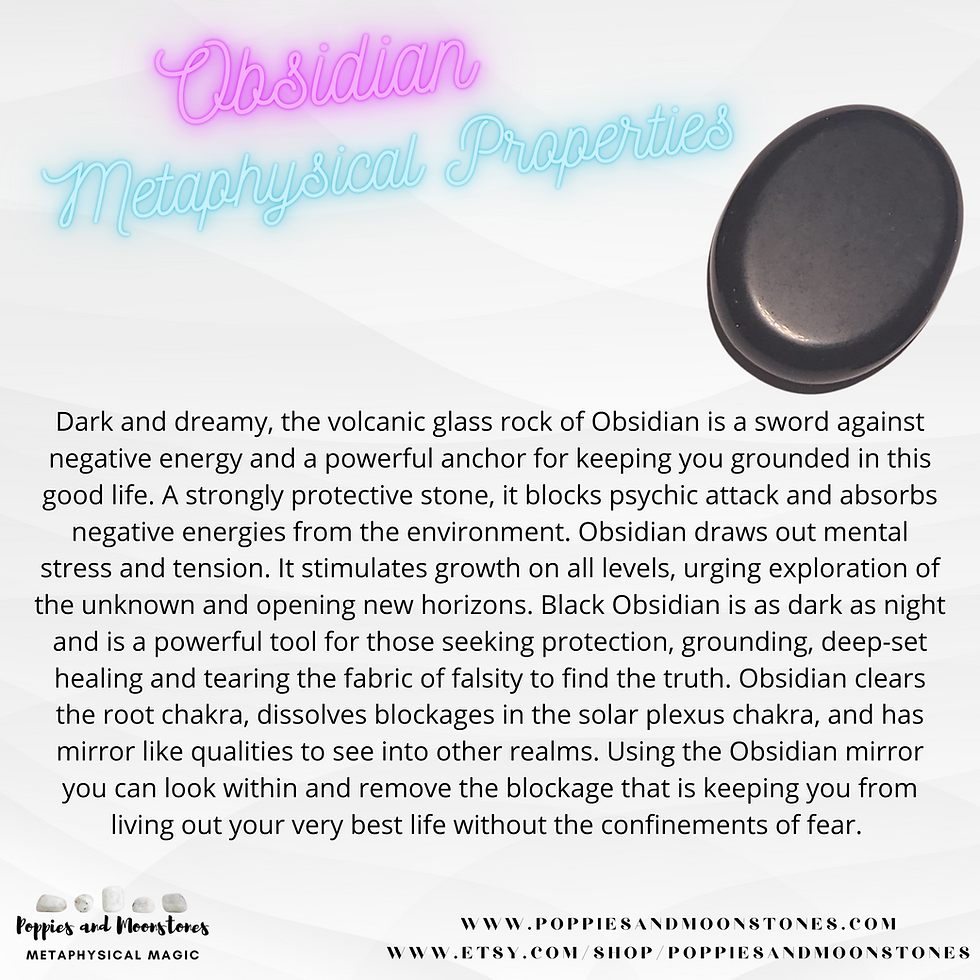 Thumbnail: Supercharged Obsidian Crystal Soothing Meditation Stone Worry Stone Pocket Stone