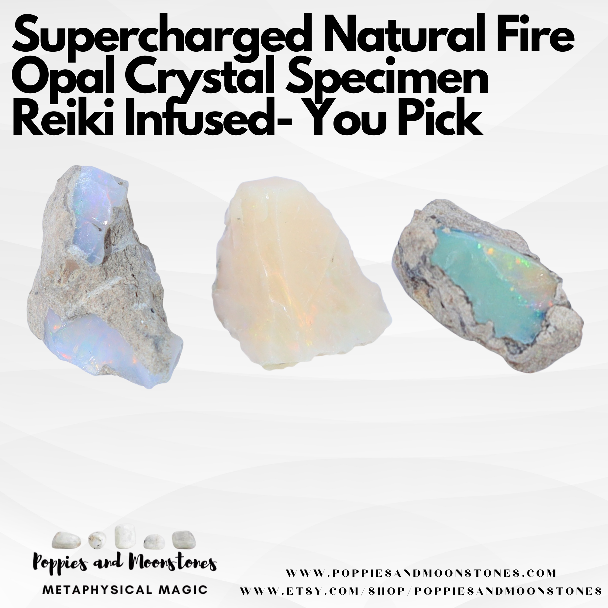Supercharged Natural Fire Opal Crystal Specimen Reiki Infused- You Pick