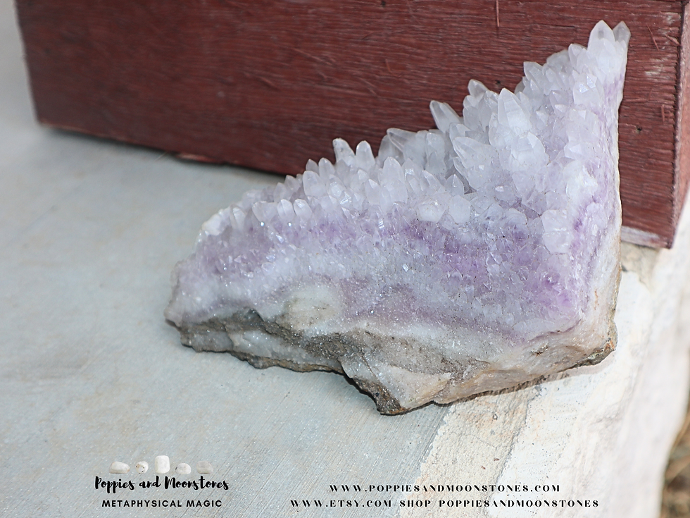 Thumbnail: Amethyst Spirit Quartz Cactus Spirit Quartz Giant Raw Druzy Crystal Cluster