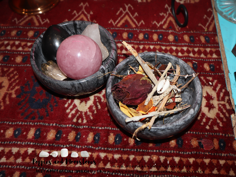 Thumbnail: Black Marble Handcarved Crystal Sacred Space Bowl Supercharged Reiki Infused