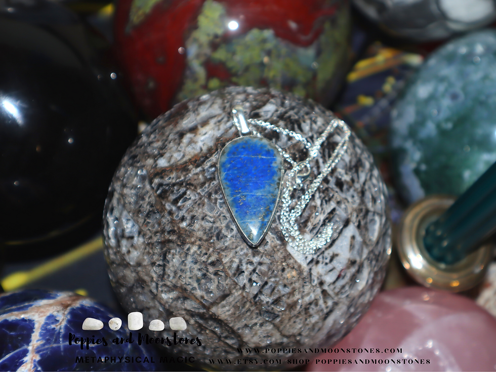 Thumbnail: Supercharged Lapis Lazuli  Sterling Silver Pendant Necklace- Reiki Infused