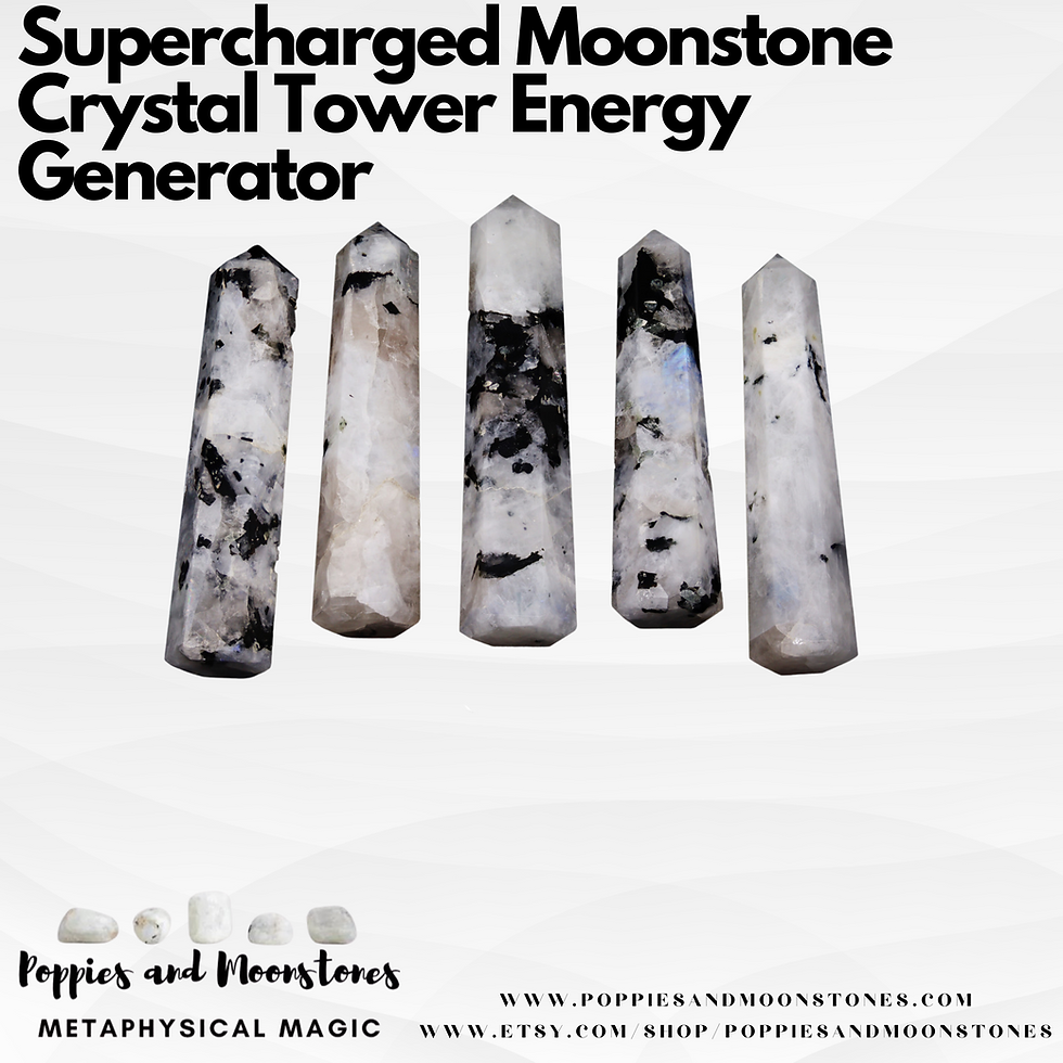 Supercharged Moonstone Crystal Tower Energy Generator