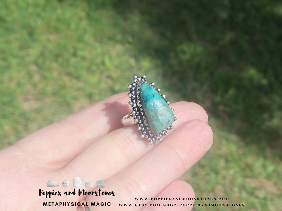 Thumbnail: Quantum Quattro Crystal Sterling Silver Ring Size 7- Reiki Infused- Supercharged