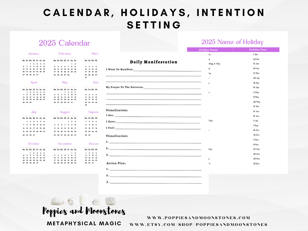 Thumbnail: 2025 Spiritual Power Planner Journal Digital Download- 40 Pages Printable