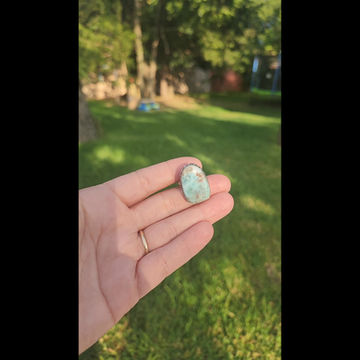 Thumbnail: Larimar Crystal Sterling Silver Ring Size 7- Reiki Infused- Supercharged