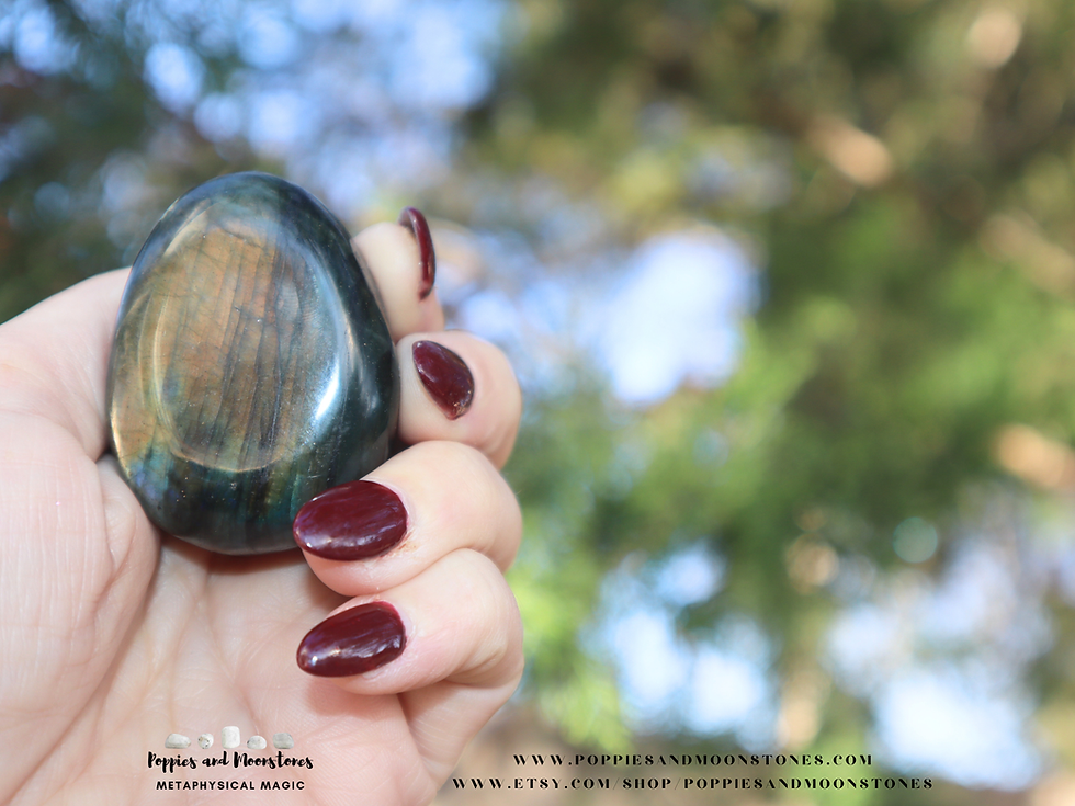 Thumbnail: Fire Labradorite Flashy Rare Freeform Boulder Crystal Reiki Infused Supercharged