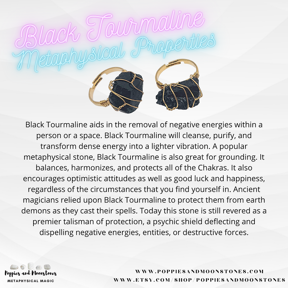 Thumbnail: Supercharged Black Tourmaline Wire-Wrapped Adjustable Ring