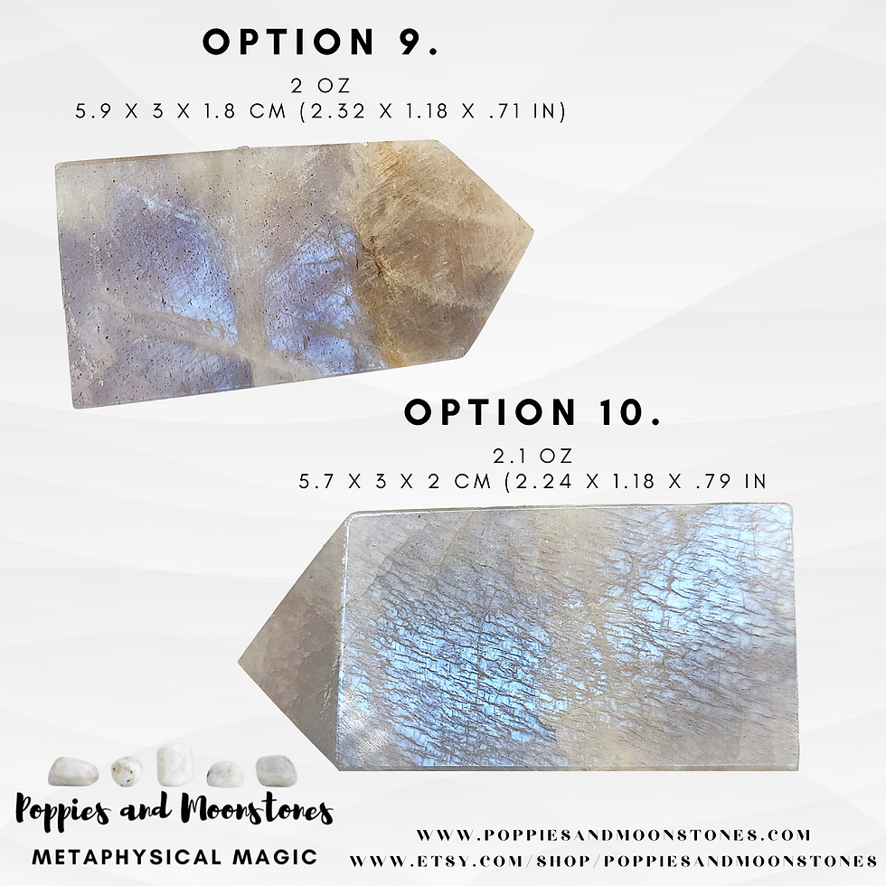 Thumbnail: Supercharged Blue Moonstone Flashy Crystal Tower Generator  Reiki Infused