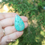 Thumbnail: Chrysocolla Crystal Sterling Silver Ring Size 7.5 Reiki Infused- Supercharged