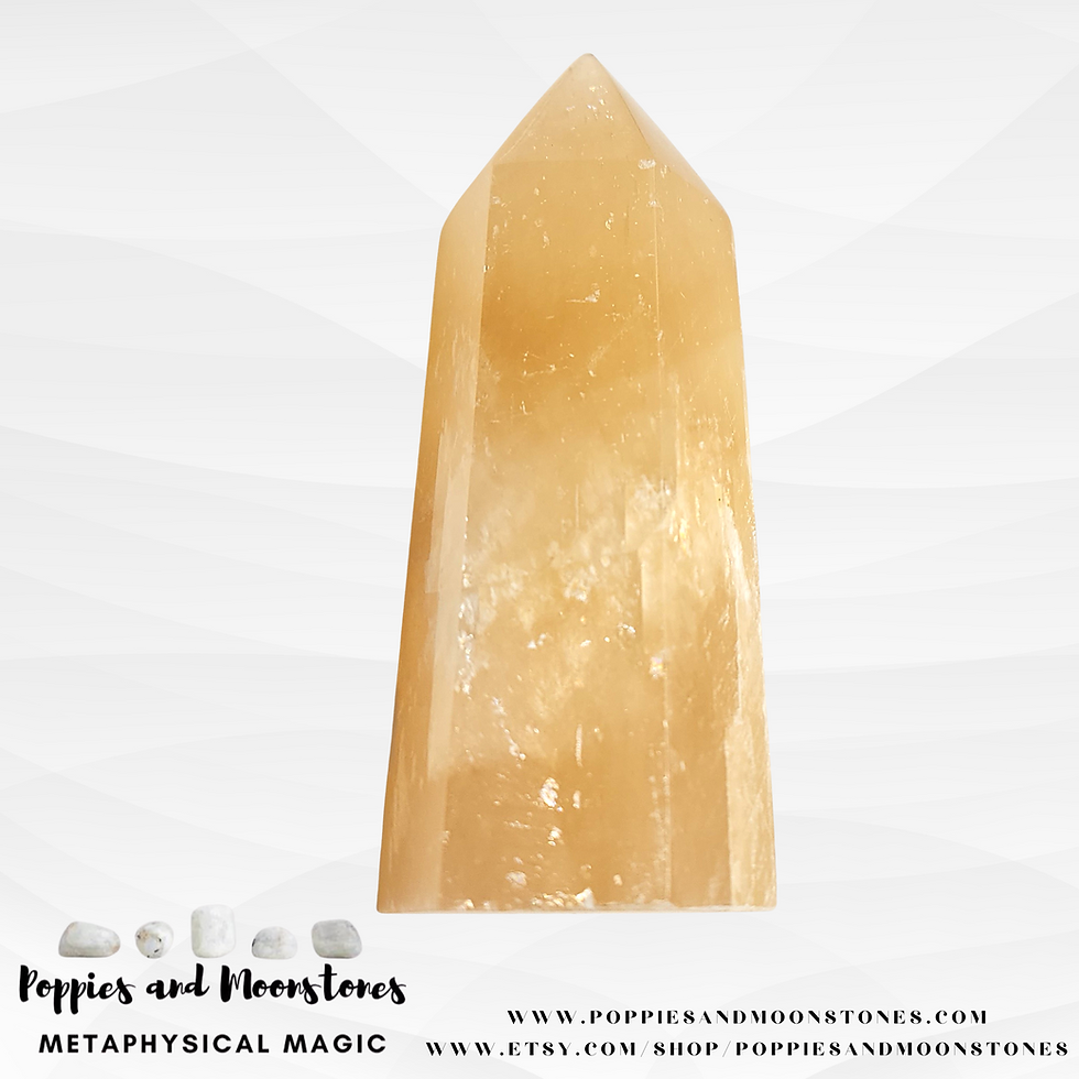 Thumbnail: Supercharged Honey Calcite Gemmy Crystal Huge Tower Obelisk Energy Generator 