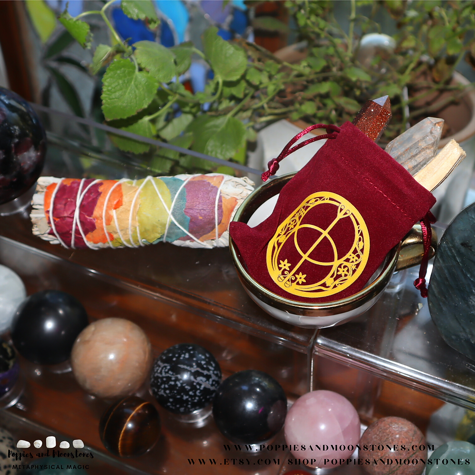 Thumbnail: Chalice Well Red Spring Glastonbury Velvet Pouch