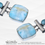 Thumbnail: Larimar and Aquamarine Crystal Sterling Silver Pendant Necklace- Reiki Infused