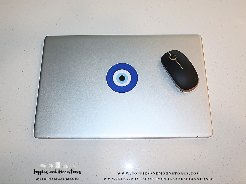 Thumbnail: Evil Eye Nazar Protection Symbol Sticker- Supercharged- Reiki Infused