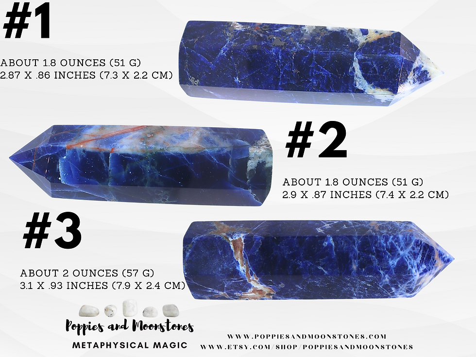 Thumbnail: Sodalite Crystal Tower Obelisk- You Pick- Reiki Infused