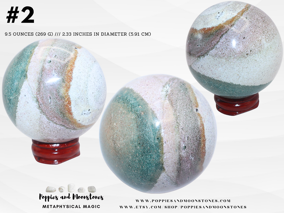 Thumbnail: Ocean Jasper Crystal Sphere- Shamanic Healing- Supercharged- Reiki Infused