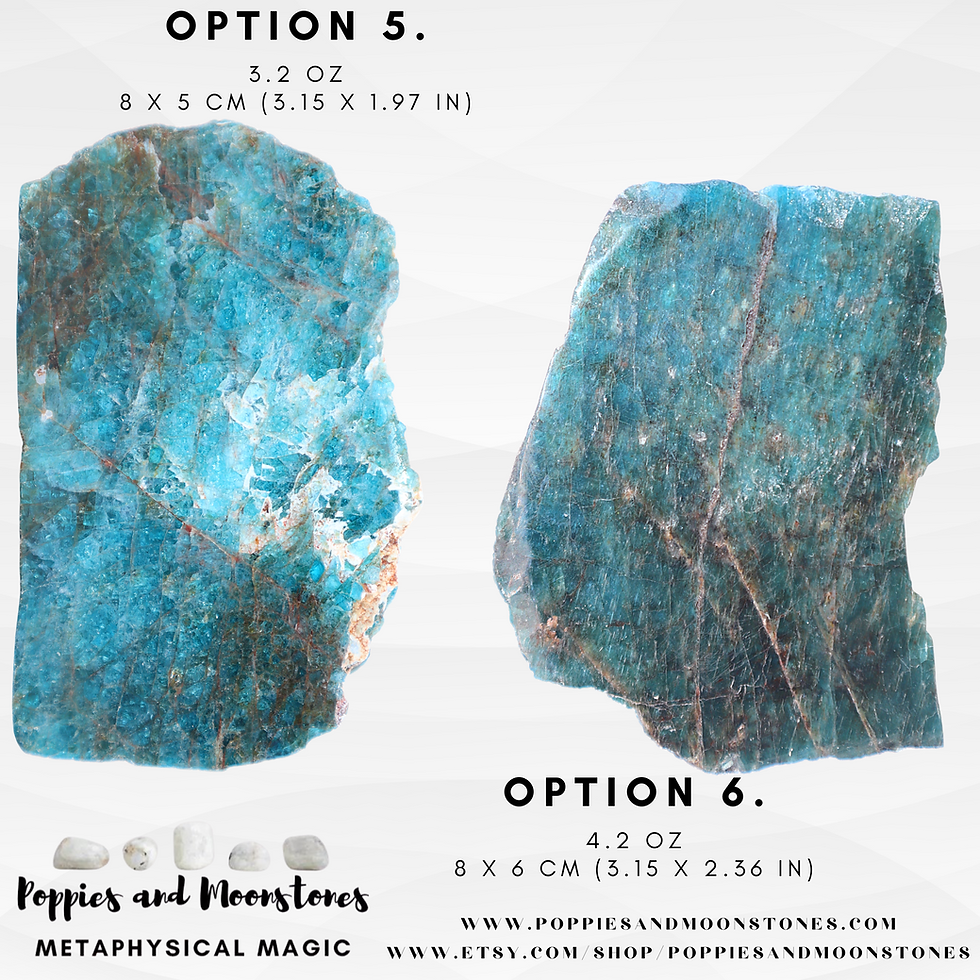 Thumbnail: Supercharged Blue Apatite Palm Stone for Transformation Reiki Infused- You Pick!