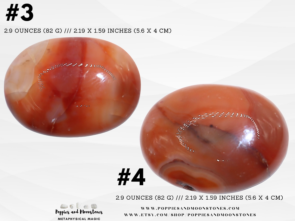 Thumbnail: Carnelian Crystal Palm Stone- Supercharged- Reiki Infused- You Pick