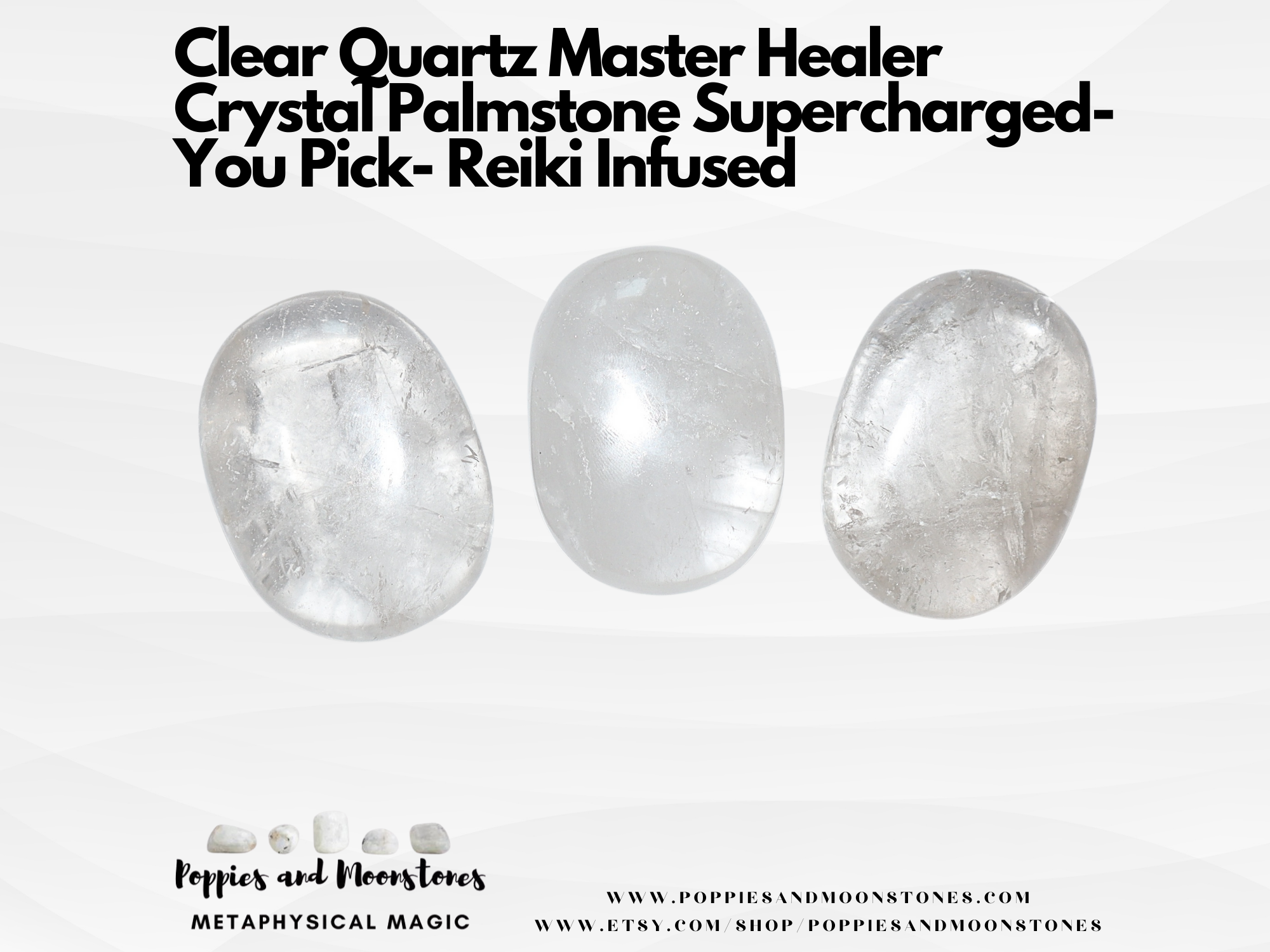 Clear Quartz Master Healer Crystal Palmstone Supercharged- You Pick Reiki Infuse