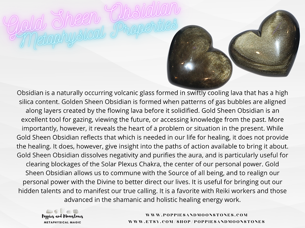 Thumbnail: Gold Sheen Obsidian Carved Crystal Heart- Supercharged- Reiki Infused- YouPick