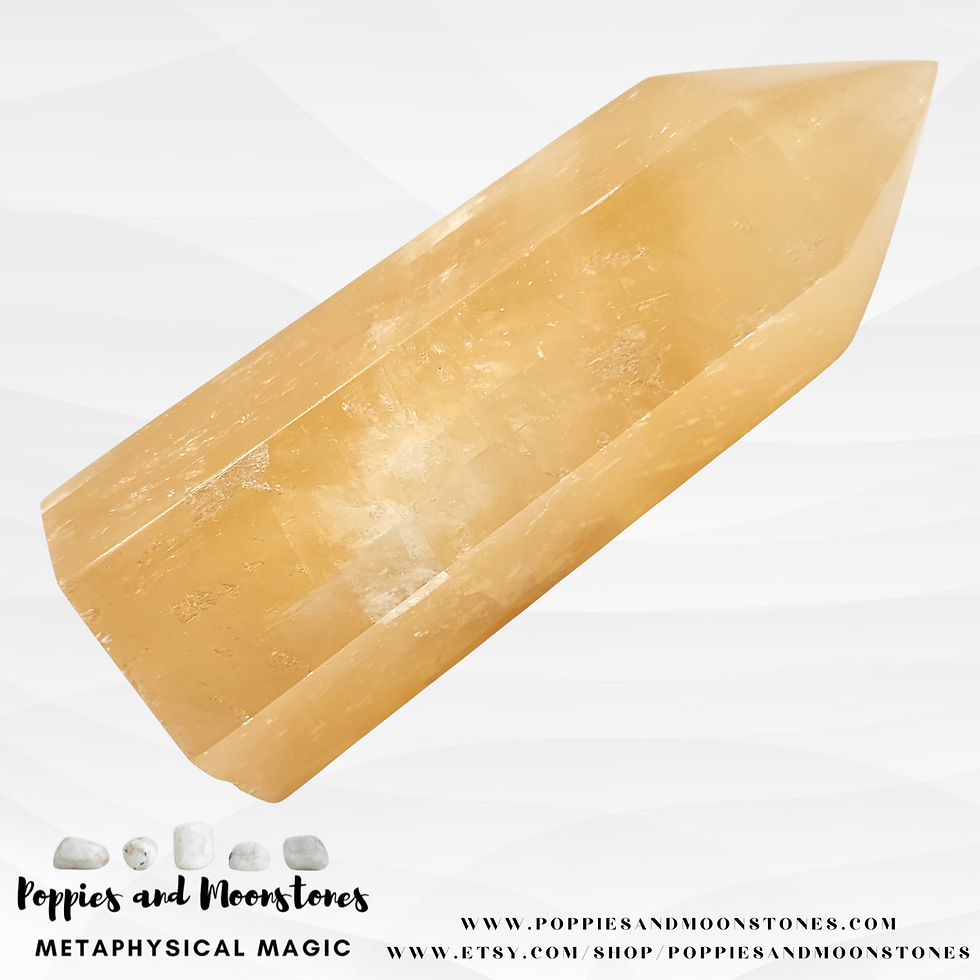 Thumbnail: Supercharged Honey Calcite Gemmy Crystal Huge Tower Obelisk Energy Generator 