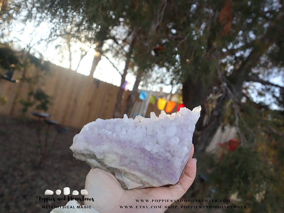 Thumbnail: Amethyst Spirit Quartz Cactus Spirit Quartz Giant Raw Druzy Crystal Cluster