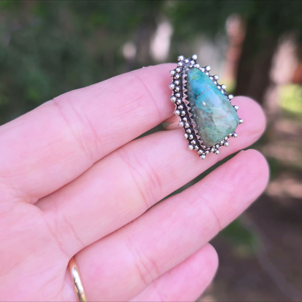 Thumbnail: Quantum Quattro Crystal Sterling Silver Ring Size 7- Reiki Infused- Supercharged