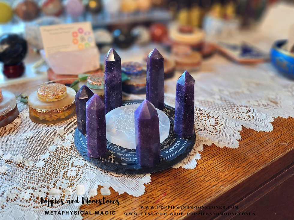 Thumbnail: Lepidolite Crystal Tower Wand Obelisk Generator Reiki Infused You Pick