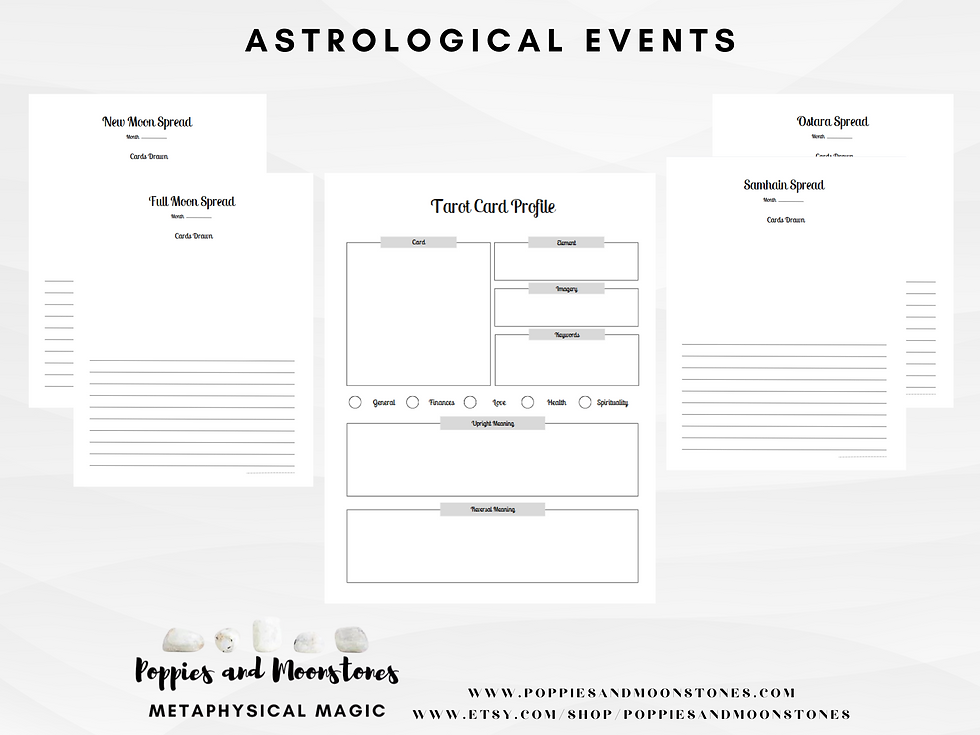 Thumbnail: Tarot Journal Digital Download- 100+ Pages Printable Resource Grimoire Pages