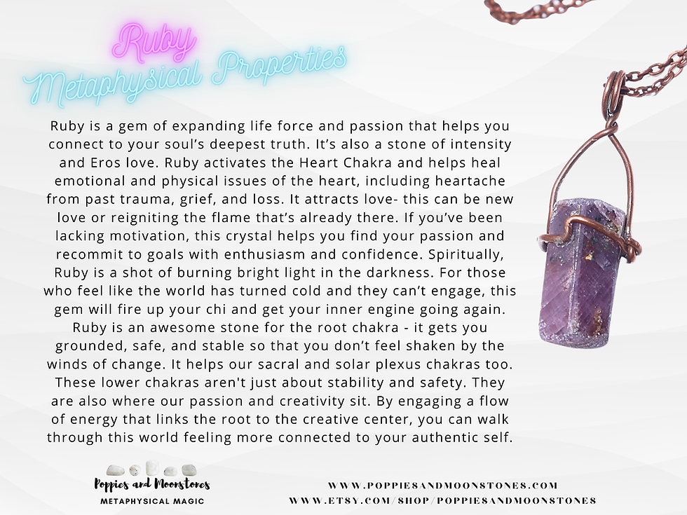 Thumbnail: Ruby Rod Crystal Pendant Copper Wire Necklace- Reiki Infused- Supercharged