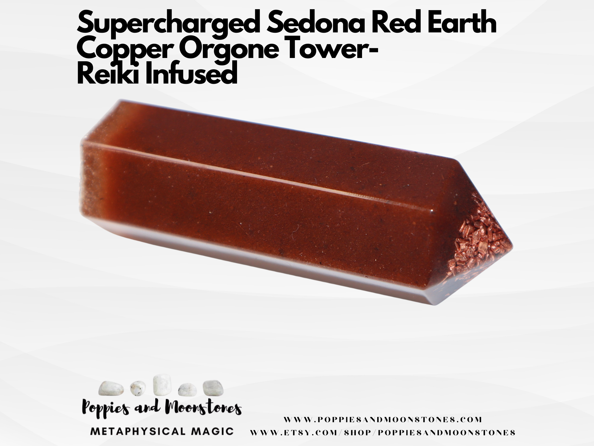 Sedona Red Earth Copper Orgone Tower- Reiki Infused